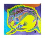 Francisco Domingos da Silva (Alto Tejo / Acre, 1910 - Fortaleza / Ceará,1985),"Animais fantásticos", óleo s. tela ass. inf. esq. dat. 1971. Med. 60 x 73 cm (sem moldura e sem chassi) , pertence ao acervo do Museu Internacional de Arte Naïf do Brasil (MIAN)