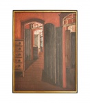 Ivan Marquetti (Rio de Janeiro 1941 - Ouro Preto 2004): "Interior Colonial", óleo s. tela , ass. inf. esq. , dat. Ouro Preto, 3-10-68 , numerado 60. Med. Mi 81 x 65 cm