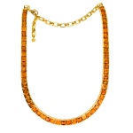 Colar (Joalheria: H Stern) em Ouro Amarelo 18K (Inscrições no colar: MG923; 750) com Pedras Citrino.