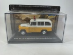 Rural Willys - Companhia de Policiamento Rodoviário Rio Grande do Sul RS - Carro miniatura Diecast na escala 1/43 - Série Veículos de serviço do Brasil - Acrílico original e embalagem lacrada