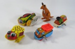 BRINQUEDOS COLECIONÁVEIS - Lote com 05 (cinco) Brinquedos movidos à Corda, todos funcionando e todos fabricados no Japão. 