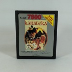 CARTUCHO de VÍDEO GAME ATARI - Karateka. Não testado por ausência de equipamento e sem garantia futura.