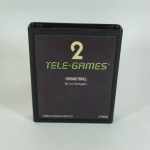 CARTUCHO de VÍDEO GAME ATARI - 2 Telegames - Basketball. Não testado por ausência de equipamento e sem garantia futura.