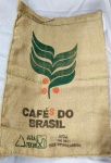 COLECIONISMO - SACO DE JUTA - CAFÉ DO BRASIL SEM FRONTEIRAS. Mede aprox. 100 x 70 cm.