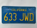 Placa de automóvel americana do estado da Califórnia
