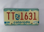 Placa de automóvel americana do estado do Colorado