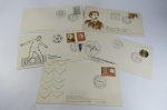 FILATELIA  02 - LOTE com 05 (cinco) ENVELOPES do Primeiro dia de Circulação, de 1978. São eles: Homenagem ao Presidente Geisel, homenagem à Tosca de Carlos Gomes - bicentenário do Scala de Milão, XI Campeonato Mundial de Futebol, Luta contra a Hipertensão e Criação da ESAP (Escola Superior de Administração Postal). Todos envelopes são numerados no verso. 