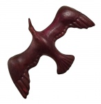 Luminária de parede em fibra de vidro - 42x66 cm - funcionando.