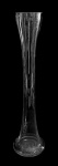 Grande e longo vaso em cristal - 66x17cm.