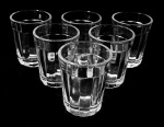 Conjunto com 6 copos para dose em vidro - 06x4,5 cm.