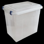 SANREMO - Caixa organizadora com tampa em plástico -37x40x28cm.