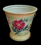 Cachepô em metal revestido com papel contact - 24x26 cm - com desgastesnopapel.