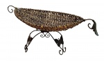 Fruteira em vime e metal - 15x45x20 cm.