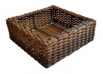 Cesto organizador em rattan e metal - 12x30x30cm.