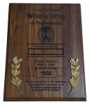 Decorativo de parede em madeira com decoração em metal - 31x23 cm.