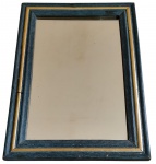 Espelho de rosto 25x15 cm -em moldura de madeira pintada31x21cm.