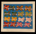 SERIGRAFIA - Borboletas coloridas - Antonio Poteiro - Assinado à lápis pelo artista - Multiplo 60/190.   Medidas 34cm x 30,5cm