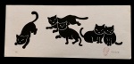 FANG - SERIGRAFIA - Gatos - Assinatura à lápis pelo artista no CID - Múltiplo 17/50 - Medidas 50cm x 23cm
