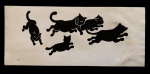 FANG - SERIGRAFIA - Gatos - Assinatura à lápis pelo artista no CID - Múltiplo 15/50 - Medidas 50cm x 23cm - Apresenta manchas.