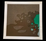 FUKUDA 2015 - Serigrafia em papel especial - Abstrato - Múltiplo 41/100 - Assinatura à lápis no CID - Medidas 70,5cm x 70,5cm