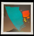 FUKUDA 2015 - Serigrafia em papel especial - Abstrato - Múltiplo 43/100 - Assinatura à lápis pelo artista  no CID - Medidas 70,5cm x 70,5cm