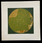 WAKABAIASHI - SERIGRAFIA em papel especial - figura abstrata - múltiplo 55/100 - Assinatura à lápis pelo artista no CID - Medidas 60cm x 60 cm