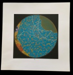 WAKABAIASHI - SERIGRAFIA em papel especial - figura abstrata - múltiplo 79/100 - Assinatura à lápis pelo artista  no CID - Medidas 60cm x 60 cm