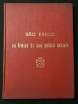Livro Raro Capa Dura - São Paulo no Limiar de seu quinto século. Desenhos à Bico de Pena de Jan Eckschmidt - com 61 desenhos da cidade de São Paulo. Grande Proporções. Med. 32,5cm x 24cm