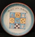 Prato de Cerâmica colecionável do Restaurante Boa Esperança pintado à mão com 26cm de diâmetro. Oportunidade única para completar sua coleção.