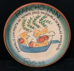 Prato de Cerâmica colecionável do Restaurante Boa Esperança pintado à mão com 26cm de diâmetro. Oportunidade única para completar sua coleção.