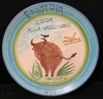 Prato de Cerâmica colecionável do Restaurante Boa Esperança pintado à mão com 26cm de diâmetro. Oportunidade única para completar sua coleção.