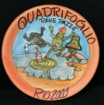 Prato de Cerâmica colecionável do Restaurante Boa Esperança pintado à mão com 26cm de diâmetro. Oportunidade única para completar sua coleção.