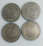 LOTE CONTENDO 4 MOEDAS DE 400 REIS - ANO 1901 - CUPRONIQUEL - 12 GRAMAS - 30 MM - MBC - NO ESTADO CONFORME FOTOS