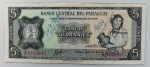 LOTE CONTENDO 1 CEDULA DE 5 GUARANIES DO PARAGUAY - MBC - ITEM NO ESTADO CONFORME FOTOS