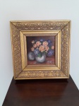 LINDO E PEQUENO QUADRO - VASO DE FLORES - 22 X 22CM - AUTOR DESCONHECIDO - NO ESTADO CONFORME FOTOS