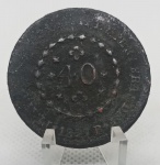 MOEDA BRASIL IMPERIO - 40 REIS 1829 - BC - COBRE - 14,34 GRAMAS - 35MM 