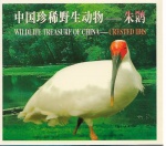 MOEDA CHINA - 5 YUAN 1997 - COBRE - 13,1 GRAMAS - 31,9MM - FC - SERIE LIVRO VERMELHO - IBIS DE PATAS VERMELHAS - ENCARTE ORIGINAL -  EM PERFEITO ESTADO CONFORME FOTOS