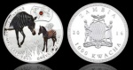 MOEDA ZÂMBIA - 1000 KWACHA 2014 - CUPRO-NIQUEL REVESTIDO DE PRATA - 26 GRAMAS - 40MM - FC - ESPECIES ANIMAIS AMEACADAS - ZEBRA DE GREVY - REPLICA EM PERFEITO ESTADO CONFORME FOTOS