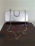 VINTAGE CLUTCH DE FESTA PRATEA COM OU SEM ALÇA - USADA - NO ESTADO CONFORME FOTO