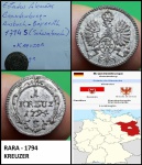 RARA MOEDA ANTERIOR AO IMPÉRIO ALEMÃO PERIODO DA FORMAÇÃO DOS ESTADO ALEMÃES BRADENBURGO ANO 1794 EM