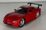 SAICO - DP5505 - Mazda RX-7 - Antiga miniatura de carro em escala 1/32 - Miniatura em metal com pneus de borracha e abertura de portas - med. aproximadamente 13,5 cm - Peça em bom estado de conservação, vendida no estado em que se encontra nas imagens.
