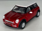 KINSMART - New Mini Cooper - Miniatura de carro em escala 1/28.  Miniatura em metal com pneus de borracha e abertura de portas - med. aproximadamente 12,5 cm - Peça em bom estado de conservação, vendida no estado em que se encontra nas imagens.