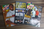 Lote constando de 3 revistas dos anos 2000, sendo: Liga dos Campeões e 2 Revistas Placar. Destaque para capa com Messi e Cristiano Ronaldo - Peças em bom estado de conservação, vendidas no estado em que se encontram nas imagens.