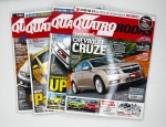 QUATRO RODAS - Lote constando de 4 revistas automotivas datadas de Setembro a Dezembro de 2011 - Peças em bom estado de conservação, vendidas no estado em que se encontram nas imagens.