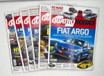 QUATRO RODAS - Lote constando de 6 revistas automotivas datadas de Janeiro a Junho de 2017 - Peças em bom estado de conservação, vendidas no estado em que se encontram nas imagens.