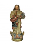 ARTE SACRA, uma (1) imaginária confeccionada em terracota representando Nossa Senhora da Conceição com pintura em policromia, apresentando restauro na mão e laterais com quebra, vide foto, medindo 26cm de altura.