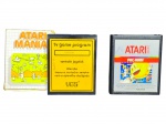 COLECIONISMO, dois (2) cartuchos clássicos do console Atari 2600: 1 PAC-MAN e 1 ZAXXON. Peças de forte apelo nostálgico, representativas da era de ouro dos videogames, não testados e sem garantia de funcionamento.