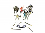 COLECIONISMO, lote composto por onze (11) peças distintas confeccionadas em material plástico, integrantes da linha The Legends of Knights (Guerreiros Medievais), marca Chap Mei, coleção conhecida por sua temática de fantasia medieval, com guerreiros, criaturas híbridas e acessórios modulares, maior peça medindo 12cm.