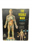 COLECIONISMO, um (1) conjunto The Visible Man  Assembly Kit, modelo anatômico didático do corpo humano, produzido em plástico, destinado à montagem e desmontagem dos órgãos internos, esqueleto e sistemas corporais, com proposta educativa e científica.Acompanha manual ilustrado original, conforme indicado na embalagem (Illustrated Handbook).Acondicionado em caixa original ilustrada, com textos em inglês, apresentando ilustrações anatômicas detalhadas do corpo humano. Podendo faltar algumas peças.Caixa apresenta desgastes, marcas do tempo, riscos e pequenas perdas, compatíveis com a antiguidade do item. Estado de conservação conforme fotos.Conteúdo interno e funcionamento não verificados integralmente.