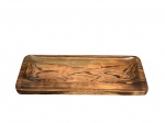 DIVERSOS, uma (1) bandeja retangular confeccionada em jacarandá, medindo 42x16,5cm.